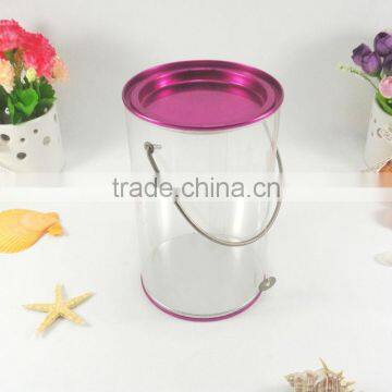 PVC TIN BUCKET WITH METAL HANDLE