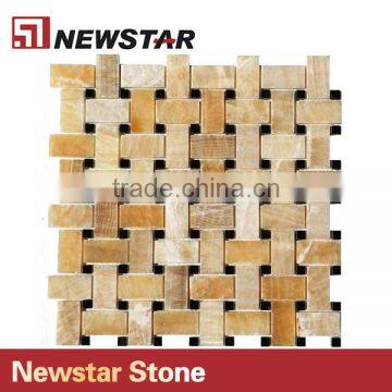 Newastar Yellow And Gold Marble Chinese Factory Cheap Price Mosaic Supplies