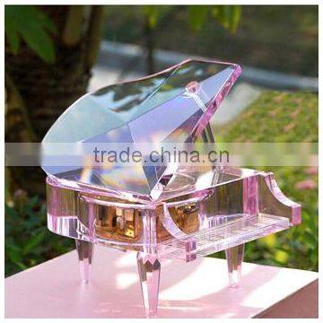 2016 Popular Piano Shape Melody Crystal Music Box photo-3