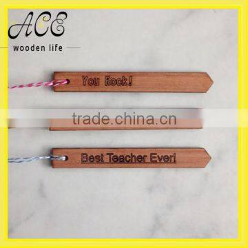 Personalized wooden bookmarks