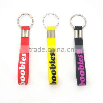 New silicone bracelet rubber keychain