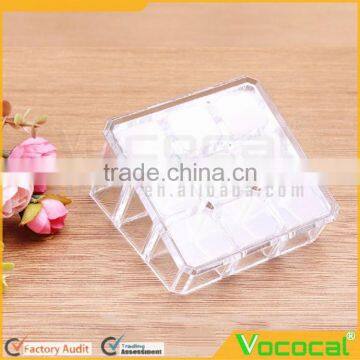 Clear Acrylic 9-hole Lip Gloss Lipstick Nail Polish Cosmetics Makeup Storage Holder Organizer Box