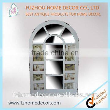 Quite unique window shaped antique solid wood framed mirror window frames