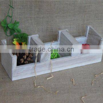 white craft wooden spice compartment boxes without lid