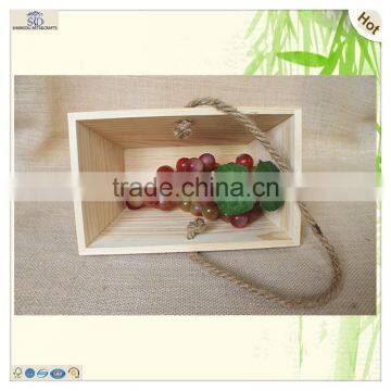 Wholesale Handmade Decorative Wood Wine Gifts Holder Basket photo-6