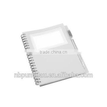 Plastic Covered Notebook With 70 Striped Sheets Ballpoint Pen photo-2