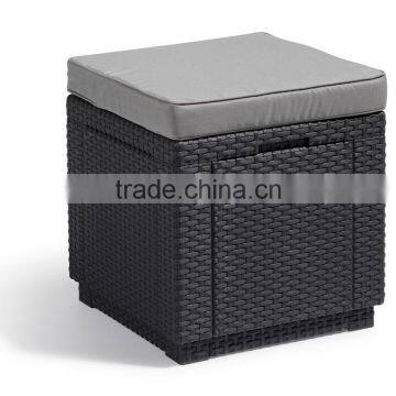 2017 Trade Assurance New Spring Coming Cheap All Weather Modern Cube Rattan Footstool Occasional photo-6