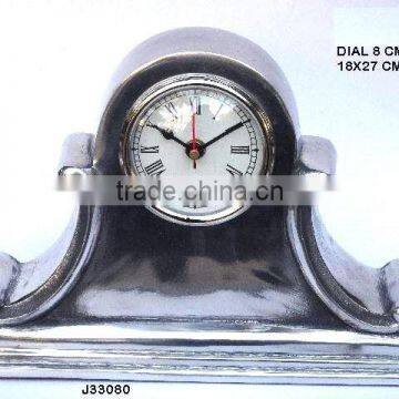 Classical style Round dial table clock in mirror polish Finish and also available in nickel plating