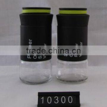 4 Pieces Metal Coat Glass Spice Jar Set photo-2