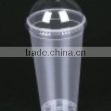 580ML PP Cup Plastic Cup Transparent Drink Cup Disposable Cup Injection With Lid photo-3
