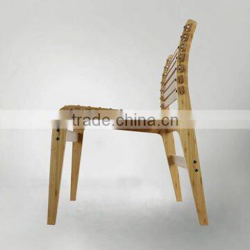 Heavy-duty Bamboo Dining Round Table and Chair Set photo-3