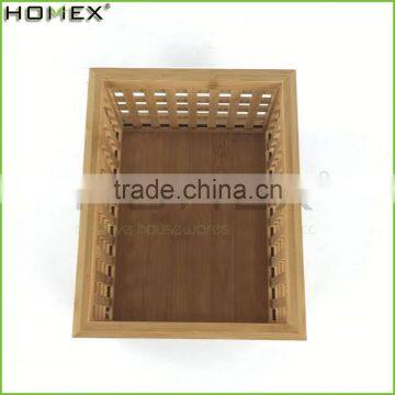 Handmade Bamboo Bin Fruit Storage Crate Homex BSCI/Factory