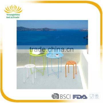 High Quality Modern Solid Custom Colorful Smart Steel Metal Kitchen Round Table photo-3