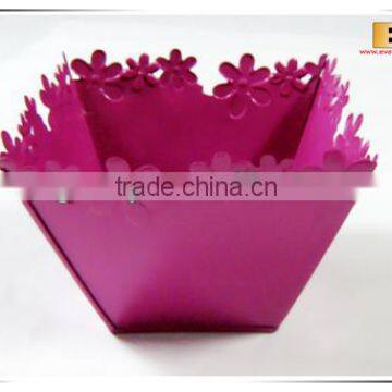 Colourful Sqaure Metal Flower Pot Flower Bucket photo-2