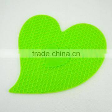 Lover Heart Cellular Shaped Heat Resistant Silicone Pot Holder/Mat/Pad/Trivet/Coaster photo-2