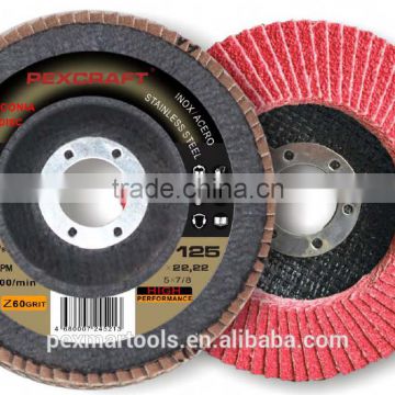 Hihg quality T29 125mm Ceramic Flap disc For Stainless steel