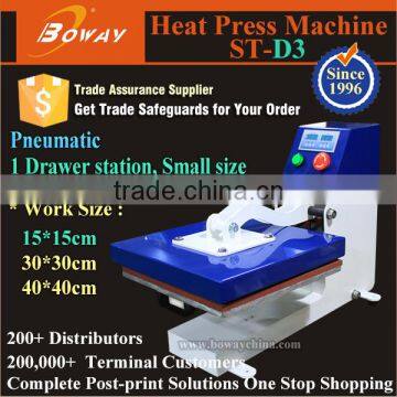 Single Drawing Out Stations Pneumatic T-shirt Heat Press Printing Machine photo-2