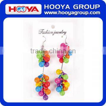 2013 New Designed Colorful Bead Hanging Earrings