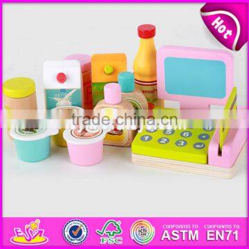 2017 New Design Funny Pretend Play Wooden Kids Play Supermarket W10A061 photo-5