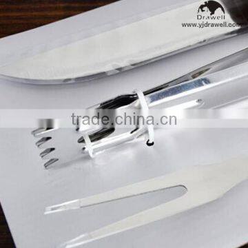 Set of 3 Hard Wood Handle Bbq Tool Set photo-4