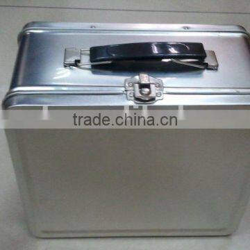 Lunch Tin Box with plastic handle, Metal Lunch Box