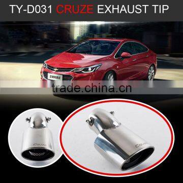 auto tuning stainless muffler tip in exhaust pipe for cruze