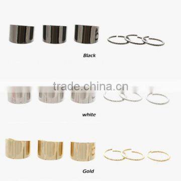 Wholesale Fashion Jewelry Ladies Gold Finger Ring Set Midi Ring Set photo-2