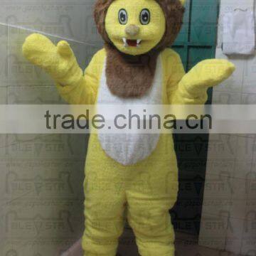 soft materials lion mascot costume yellow plush lion