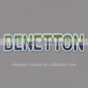 BENETTON 3d flocking heat transfer designs for garment