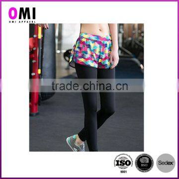 1pc moq running short sublimation print yoga short polyester/spandex fitness short