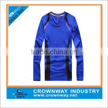 long sleeve compressed fitness sport shirt for men