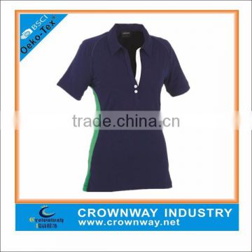 Custom Golf Women Polo Shirts With Reflective Printing