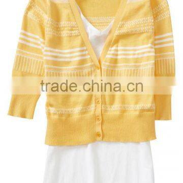 8KN029_2 Striped Cardigan