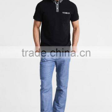 MGOO 100% Cotton Polo Shirts For Men Color Combination Collar Design Polo Shirt With Chest Pocket photo-4