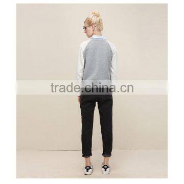 Top Grade Custom Crew Neck Raglan Sleeve Quilted Sweatshirts photo-3