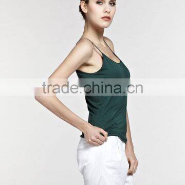 Soft Breathable Plain Women Singlets Wholesale photo-3