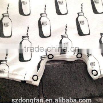 2016 Spring New Arrive Baby Black And White Milk Romper Newborn Baby Playsuit photo-3