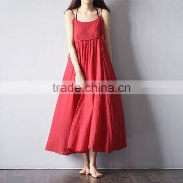 Z&M Lady Fashion Dress White Dress Linne Dress photo-5