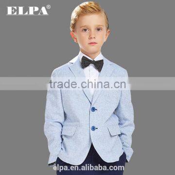 Elpa 2016 Fashion Kids Clothes Blue Linen Material Boy Blazer Butterfly Lining Boy Casual Blazer photo-4