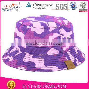 Adjustable New Arrival Bucket Hat For Spring/Purple Camo Bucket Hat