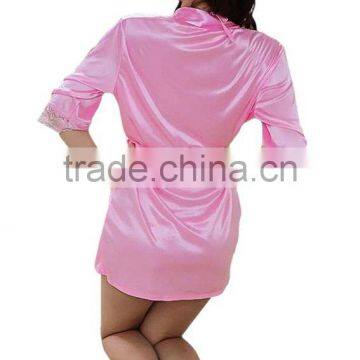 Sexy Women Kimono Babydoll Lingerie Underwear Sleepwear Pink photo-5