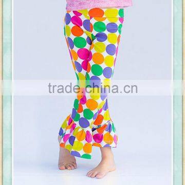 rainbow polka dots ruffle pants sew sassy icing legging wholesale icing pants