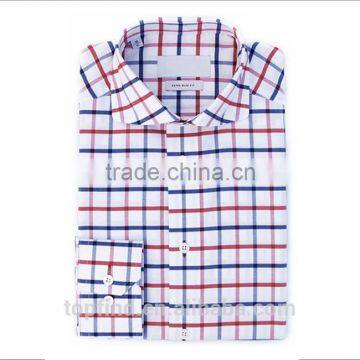 cutaway plaid spread collar dress shirt for men