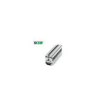 10.2mm Rail-Mounted Terminal Blocks , AWG 24 - 6 600V 65A Barrier Terminal Block