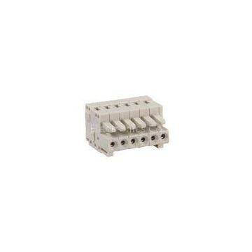 2P - 24P 250V 10A 24 - 16 AWG Female MCS Connector , Spring Cage Clamp