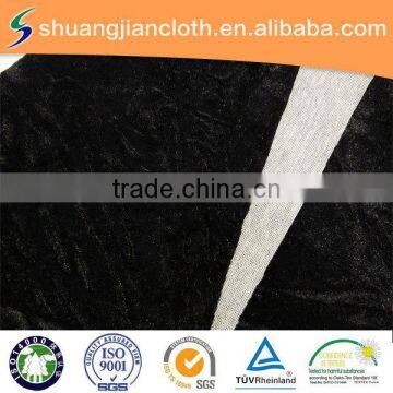 poly plain crushed velour fabric bonded with TC
