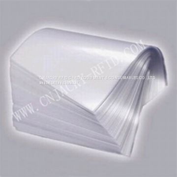 Custom A4 Transparent Glue Coated Overlay for PVC Card