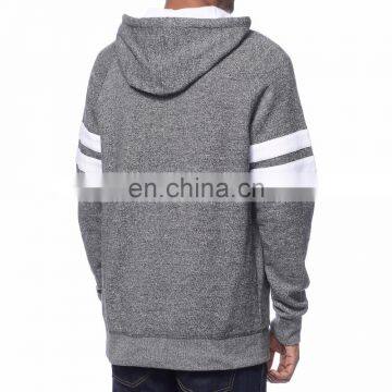 2017 Fashion Cheap Hot Sale OEM Casual Men Black Colorway Raglan Sleeves Strip Hoodies photo-4