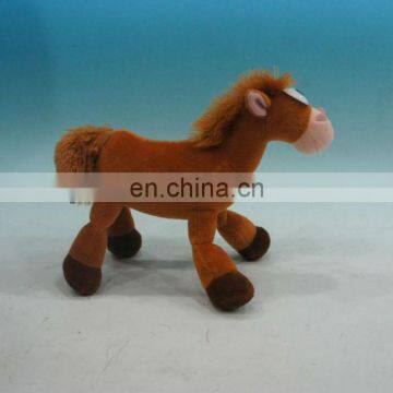 WMR083 wooden stick plush horse toy