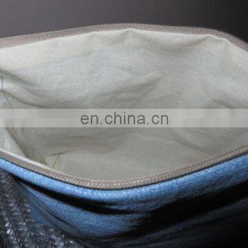 Personalised Make Up Bag Cosmetic Bag Denim Make Up Bag Cotton photo-3